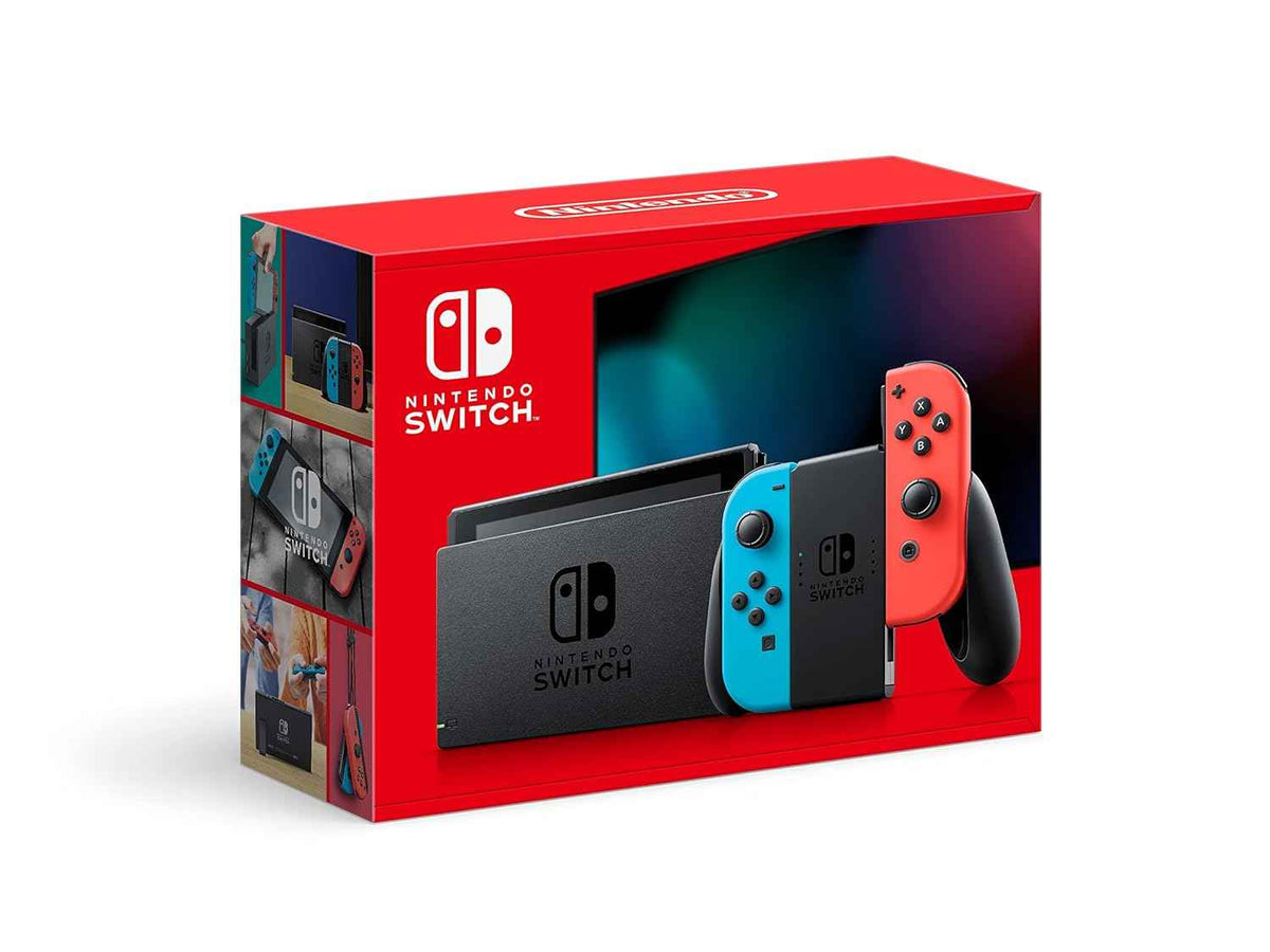 NINTENDO SWITCH BLUE AND RED V2 HAD S KABAH,ROUND PLUG,NEON