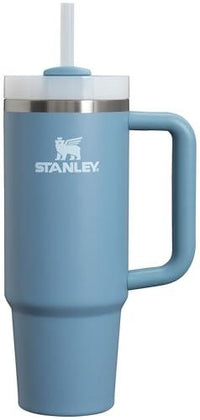 STANLEY QUENCHER H20 FLOWSTATE STAINLESS STEEL VACUUM INSULATED TUMBLER WITH LID AND STRAW, INDIGO