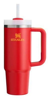 STANLEY QUENCHER H20 FLOWSTATE STAINLESS STEEL VACUUM INSULATED TUMBLER WITH LID AND STRAW, CHILI