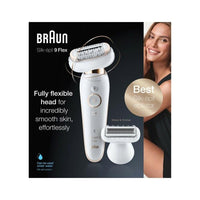 BRAUN SILK EPIL 9  FULLY FLEXIBLE HEAD, WHITE