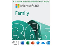 MICROSOFT 365 FAMILY 15-MONTH SUBSCRIPTION, SPACE GREY