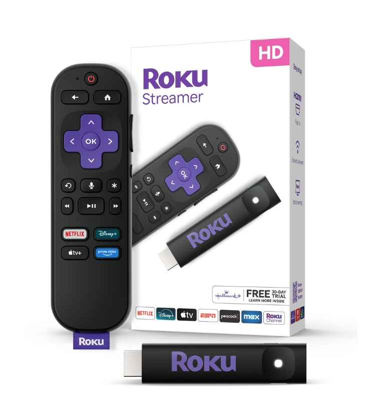 ROKU 2025 PLAYER HD STREAMING DEVICE FOR TV WITH VOICE REMOTE FREE LIVE ...