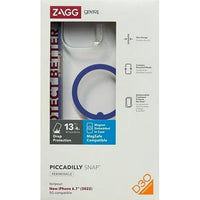 ZAGG PICCADILLY SNAP MAGSAFE CASE FOR IPHONE 14 PLUS  PERIWINKLE/CLEAR, CLEAR