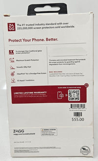 ZAGG GLASS ELITE SCREEN PROTECTOR FOR SAMSUNG GALAXY S23 5G, INVISIBLE SHIELD, WHITE