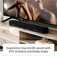 AMAZON FIRE TV SOUNDBAR, 2.0 SPEAKER WITH DTS VIRTUALX AND DOLBY AUDIO, BLUETOOTH CONNECTI, OPEN BOX