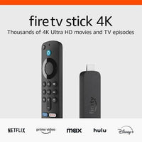 Amazon Fire TV Stick 4K streaming device,Wi-Fi 6, Dolby Vision/Atmos, free & live TV - Black