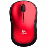 Logitech M185 Cordless Mouse , USB, Red