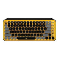 LOGITECH POP KEYS WIRELESS MECHANICAL KEYBOARD  SPANISH, BLACK YELLOW