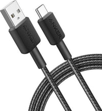 ANKER 322 USB-A TO USB-C BRAIDED CABLE - 6FT, NYLON, BLACK