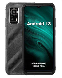 AGM H6 LITE 4G LTE RUGGED SMARTPHONE DUAL SIM 4GB 128GB LATAM SPECS, 65" , ANDROID 13, BLACK