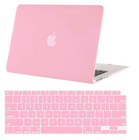 APPLE MACBOOK AIR 13" PLASTIC CLIP CASE WITH KEYBOARD COVER (MWT-2020), PINK