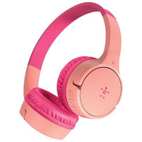 BELKIN WIRELESS ON-EAR HEADPHONES FOR KIDS, PINK