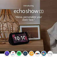 AMAZON ECHO SHOW 5 1ST GEN 2019 RELEASE COMPACT SMART DISPLAY WITH ALEXA, CHARC, FACTORY REFURBISHED