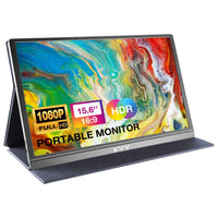 KYY PORTABLE MONITOR,  15, 6" FHD USB C, BLACK