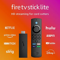 AMAZON FIRE TV STICK LITE WITH LATEST ALEXA VOICE REMOTE LITE, BLACK,