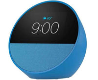 AMAZON  ECHO SPOT (2024 RELEASE), SMART ALARM CLOCK WITH VIBRANT SOUND AND ALEXA - OCEAN BLUE, BLUE