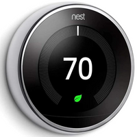 GOOGLE NEST LEARNING THERMOSTAT  SMART WIFI THERMOSTAT STAINLESS STEEL AND NEST TEMPERATURE SENSOR