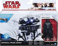 HASBRO STAR WARS IMPERIAL PROBE DROID VEHICLE AND DARTH VADER, ORIGINAL BOX