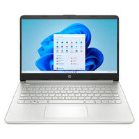 HP 14-DQ0760DX, 14" HD, CELERON 4020, 4GB, 128GB EMMC, W11, NATURAL SILVER, DAMAGED BOX