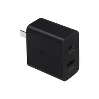 SAMSUNG 35W FAST CHARGING USBC & USBA DUO POWER ADAPTER, BLACK