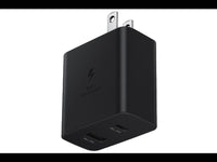 SAMSUNG EPTA220NBEGUS 35W DUAL PORT WALL CHARGER USBC ADAPTER SUPER FAST CHARGING BLOCK, BLACK