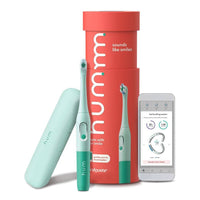 COLGATE HUM SMART BATTERY POWER TOOTHBRUSH WITH SONIC VIBRATIONS AND TRAVEL CASE, TEAL