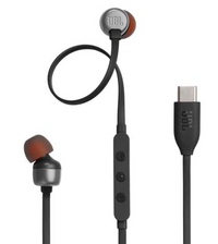 JBL TUNE 310C WIRED EARBUDS USB-C, CARIBBEAN ONLY, BLACK