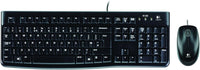 LOGITECH MK120 WIRED KEYBOARD MOUSE COMBO,SPANISH KEYBOARD LAYOUT, BLACK