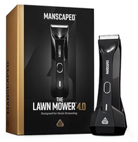 MANSCAPED THE LAWN MOWER 4.0, ELECTRIC GROIN HAIR TRIMMER, CERAMIC BLADE HEADS, WATERPROOF, BLACK