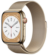 APPLE WATCH SERIES 8 45MM  STAINLESS STEEL CASE WITH  MILANESE LOOP | SMARTWATCH , STARLIGHT