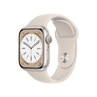 APPLE WATCH SERIES 8 GPS 41MM ALUMINUM CASE WITH STARLIGHT SPORT BAND M/L, STARLIGHT ALUMINIUM