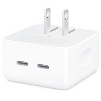 APPLE 35W DUAL USB-C, PORT COMPACT POWER ADAPTER, WHITE