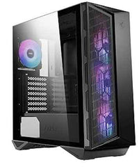 MSI 111R MID TOWER GAMING PC CASE, 4X120MMFANS, USB 32 GEN2X2 TYPE-C, TEMPERED GLASS, RGB, BLACK