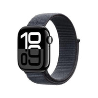 APPLE WATCH SERIES 10 GPS 42MM ALUMINUM CASE WITH INK SPORT LOOP, JET BLACK ALUMINUM