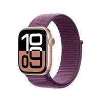 APPLE WATCH SERIES 10 GPS 42MM ALUMINUM CASE WITH PLUM SPORT LOOP, ROSE GOLD ALUMINUM