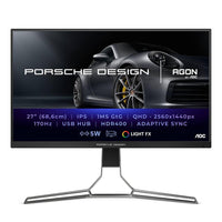 AOC AGON PRO PD27S PORSCHE DESIGN,2560X1440 IPS,144HZ HDMI 2.0,170HZ DPORT 1.4, 27", BLACK