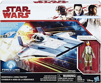 HASBRO STAR WARS FORCE RESISTANCE A-WING FIGHTER AND RESISTANCE PILOT TALLIE, ORIGINAL BOX