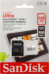 SANDISK ULTRA-FLASH MEMORY CARD 128GB WITH ADAPTER, BLACK