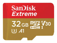 SANDISK EXTREME-FLASH MEMORY CARD 32GB WITH ADAPTER, YELLOW WHITE RED