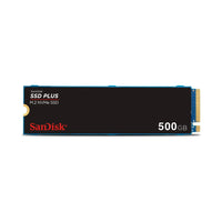 SANDISK 500GB SSD PLUS M2 NVME SSD-PCIE GEN 30, UP TO 2, 400 MB/S-INTERNAL SSD, BLACK