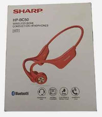 SHARP WIRELESS BONE CONDUCTION HEADPHONES HP-BC50, RED