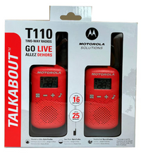 MOTOROLA TALKABOUT TWO-WAY RADIOS DUAL PACK RED, RED