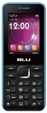 BLU TANK II T196 UNLOCKED GSM DUALSIM CELL PHONE W/ CAMERA, CYAN
