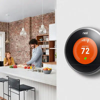 GOOGLE NEST LEARNING THERMOSTAT, 3RD GEN, SMART THERMOSTAT, STAINLESS STEEL, , 3RD PARTY REFURBISHED