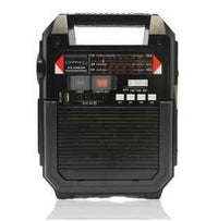 TECHNICAL PRO 9-IN-1 SOLAR-POWERED BLUETOOTH SPEAKER LIGHTING UNIT WITH POWER BANK & RADIO, BLACK