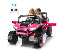 VIBESPARK 24V 2 SEATER RIDE ON CAR WITH REMOTE CONTROL, BLACK PINK