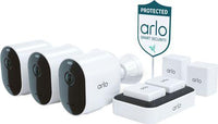 ARLO PRO 4 SPOTLIGHT CAMERA BUNDLE  3 INDOOR/OUTDOOR 2K WITH COLOR NIGHT VISION (12 PIECES), WHITE