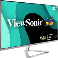 VIEWSONIC VX3276-4K-MHD MONITOR ULTRA-THIN BEZELS 4K UHD, 32" , SILVER