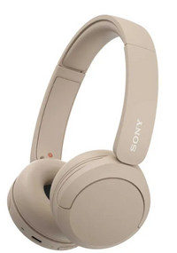 SONY WIRELESS HEADPHONES BLUETOOTH ON-EAR HEADSET WITH MICROPHONE, CAPPUCCINO