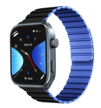 KIESLECT KS2 CALLING WATCH IOS & ANDROID COMPATIBLE / BLACK/BLUE STRAP, SPACE GRAY